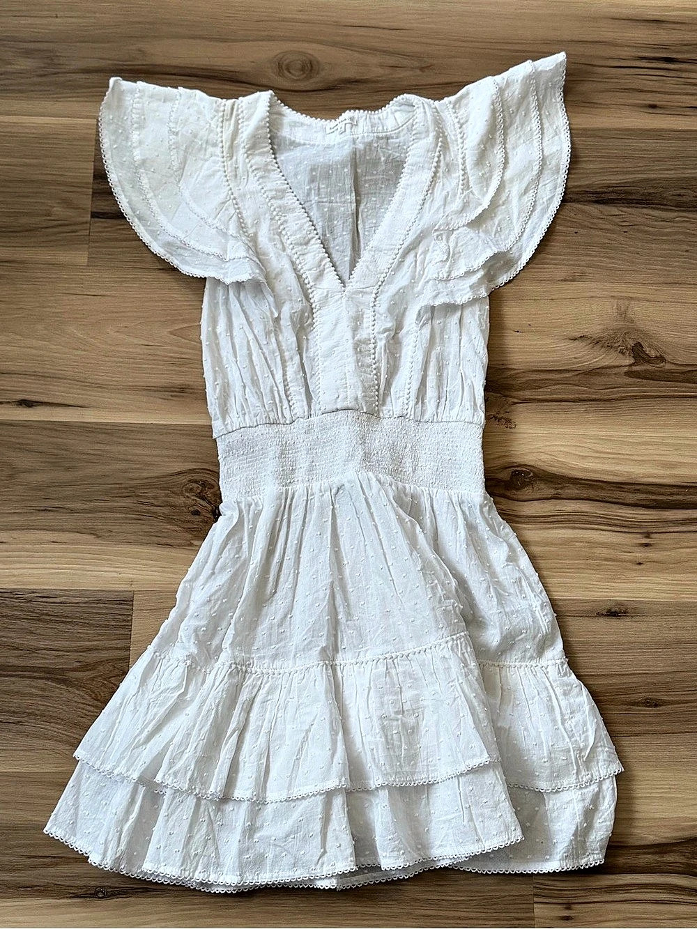 Poupette St Barth Mini Dress Camila White XS